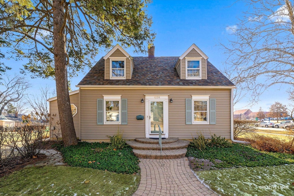 view of cape cod home