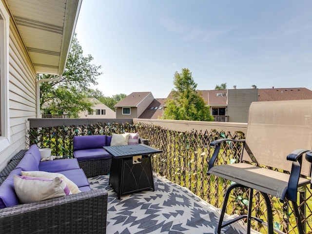 balcony with outdoor lounge area