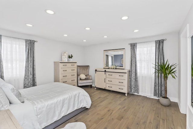 bedroom featuring hardwood / wood-style flooring