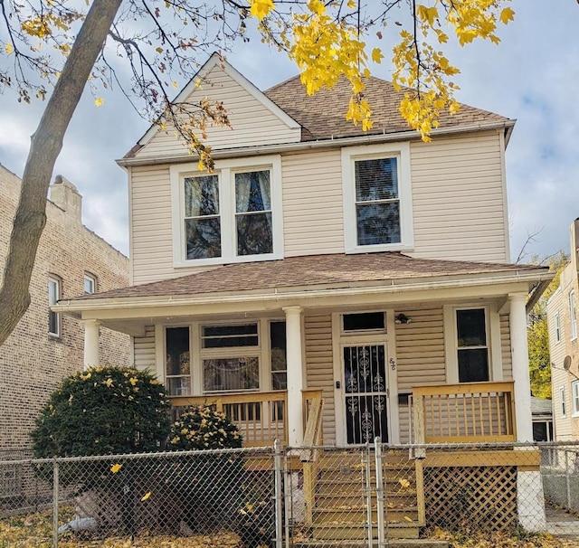 view of front of house featuring covered porch