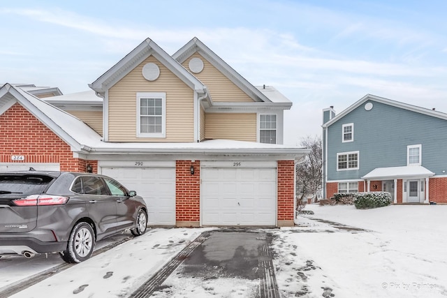 view of property featuring a garage