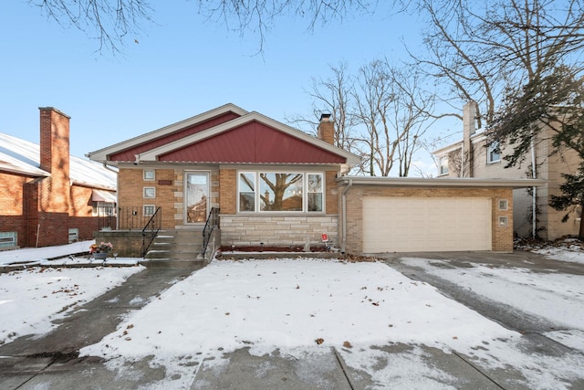 bungalow-style home featuring a garage