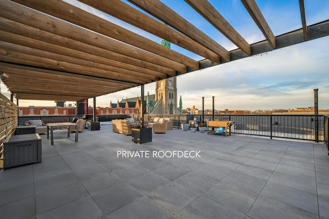 view of patio with outdoor lounge area