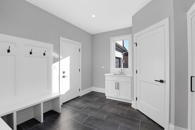 mudroom featuring sink