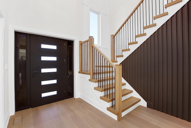 entryway featuring light hardwood / wood-style flooring