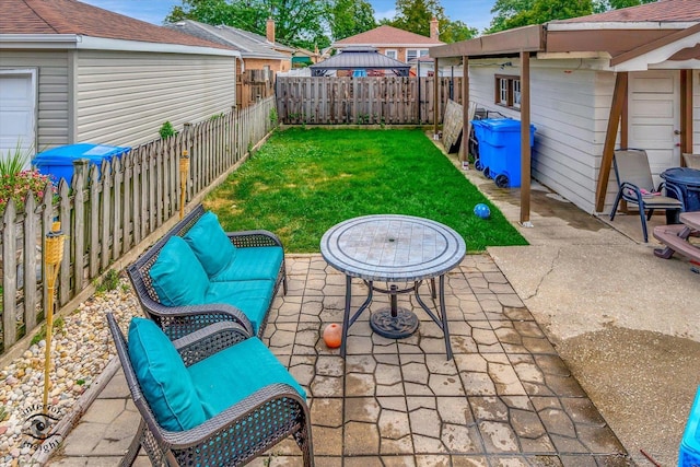 view of patio / terrace featuring outdoor lounge area