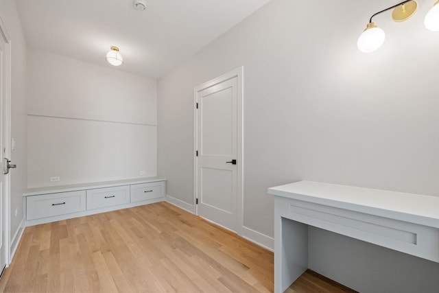 mudroom featuring light hardwood / wood-style floors