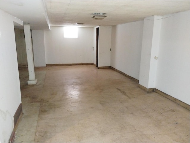 view of basement