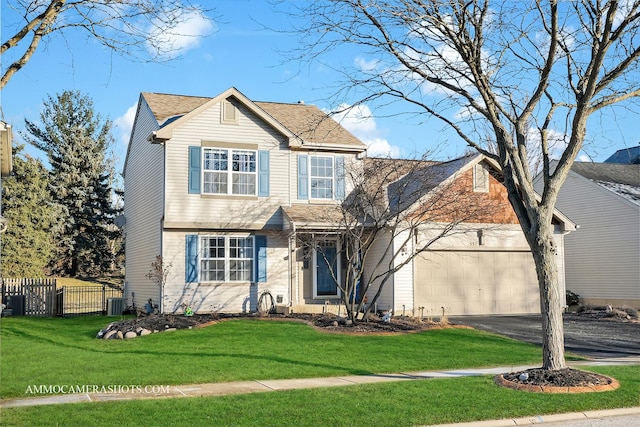 front facade with a front lawn