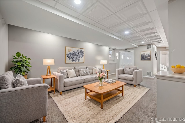 view of carpeted living room