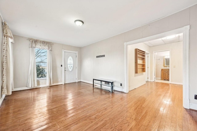 foyer entrance featuring light hardwood / wood-style floors