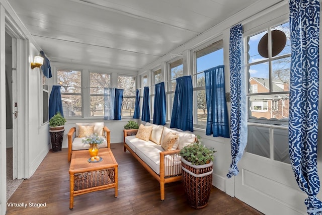 sunroom with a healthy amount of sunlight