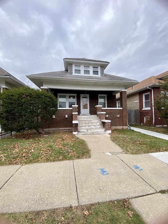 view of front of property with a porch