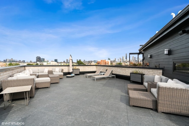 view of patio featuring an outdoor hangout area