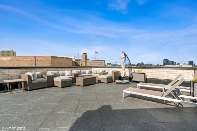 view of patio / terrace featuring an outdoor hangout area