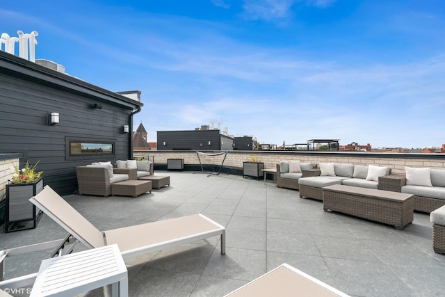 view of patio with an outdoor hangout area