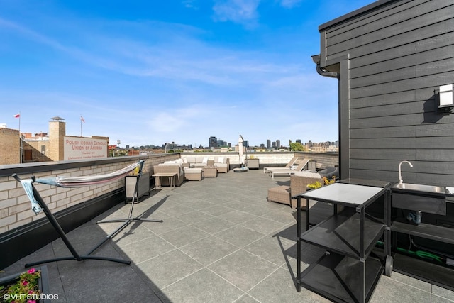 view of patio / terrace featuring an outdoor hangout area