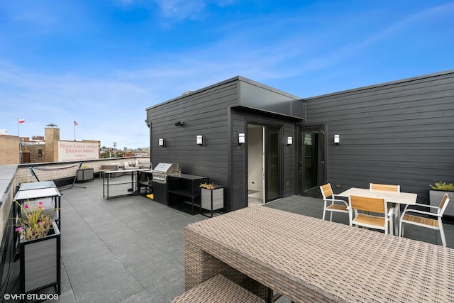 view of patio / terrace featuring a grill