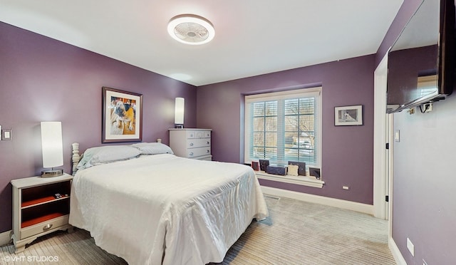 view of carpeted bedroom