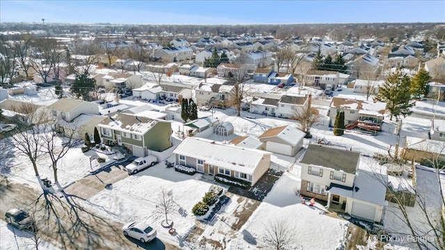 view of snowy aerial view