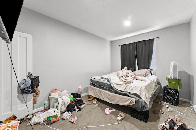 view of carpeted bedroom