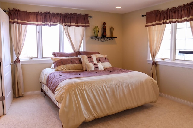 view of carpeted bedroom