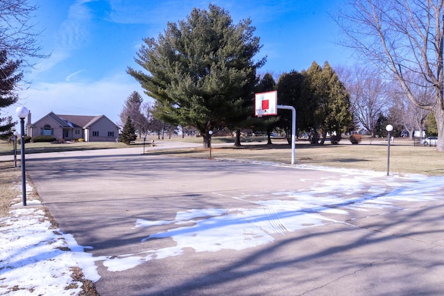 view of basketball court