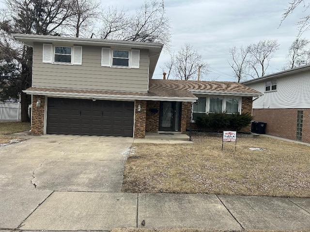 tri-level home with a garage