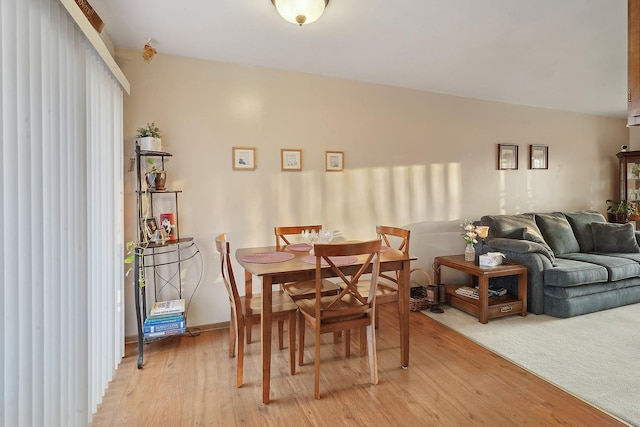 dining room featuring light wood-type flooring