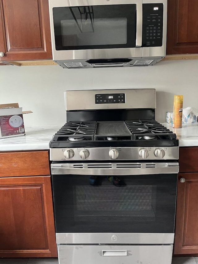 kitchen with appliances with stainless steel finishes