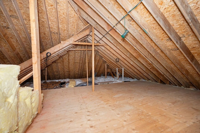 view of attic