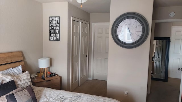 bedroom with a closet