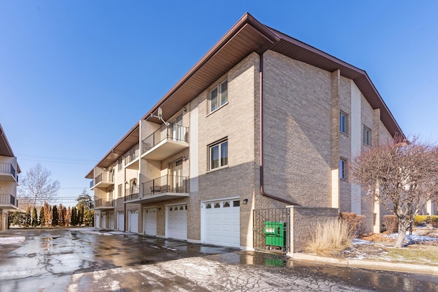 view of property with a garage