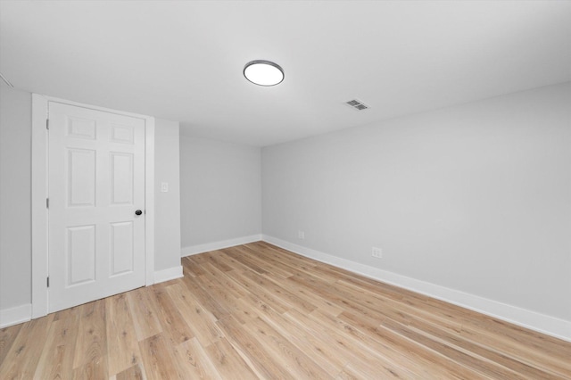 empty room featuring light hardwood / wood-style flooring