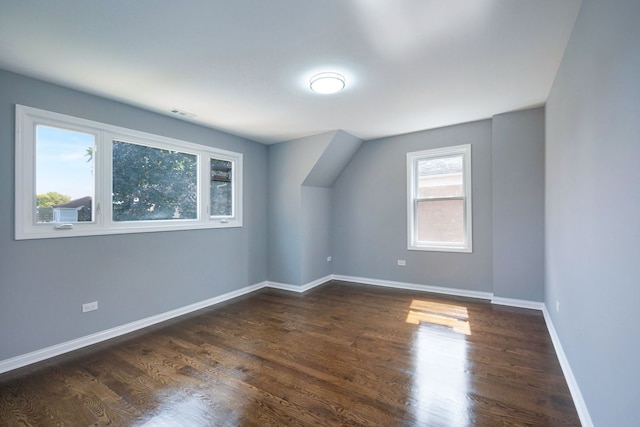 bonus room featuring dark wood-type flooring