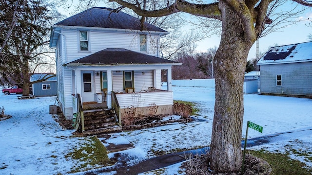 front facade with covered porch