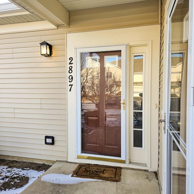 view of doorway to property