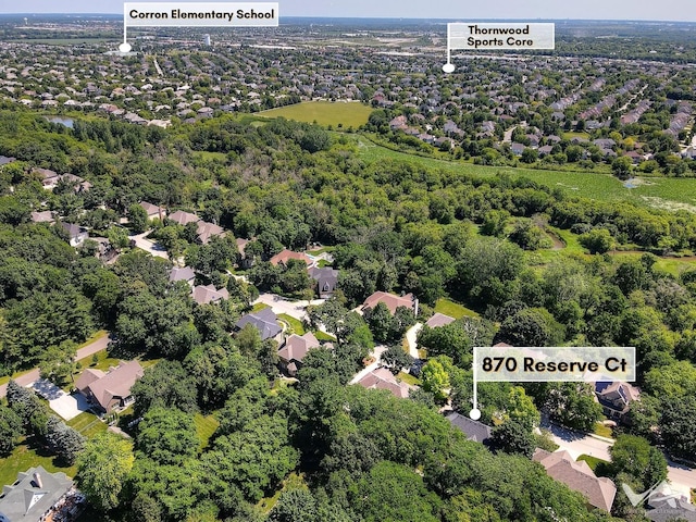 bird's eye view featuring a residential view