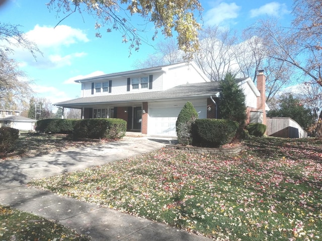 view of property with a garage