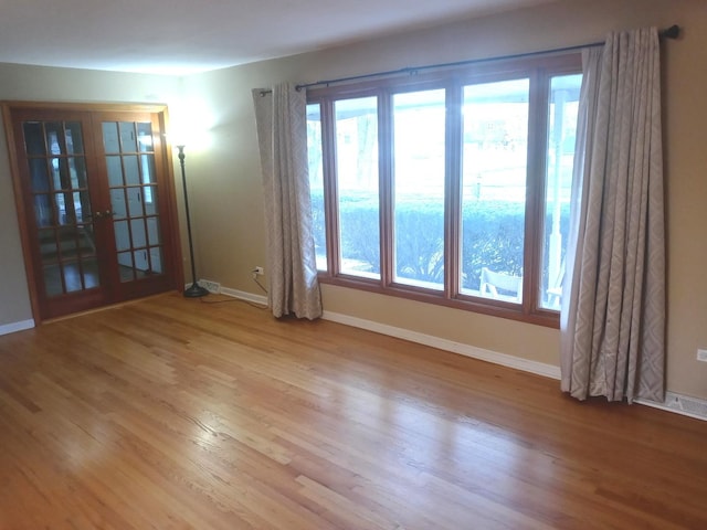 empty room featuring light hardwood / wood-style flooring