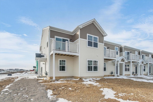 view of front of home featuring board and batten siding