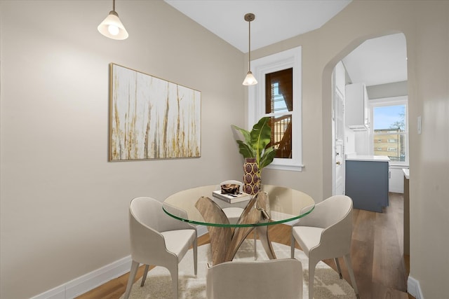 dining room featuring hardwood / wood-style floors