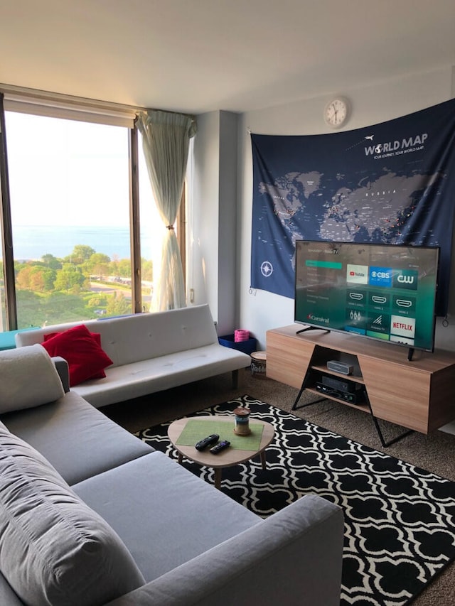 view of carpeted living room