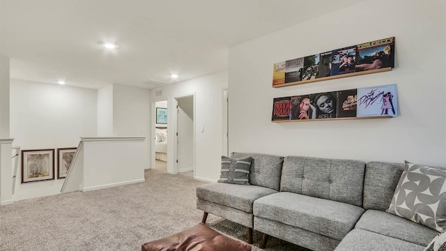 view of carpeted living room