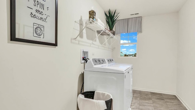 laundry room with washer and clothes dryer