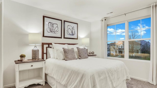 view of carpeted bedroom