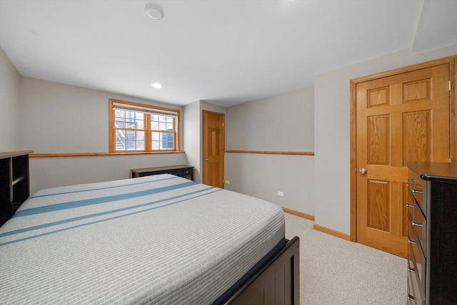 view of carpeted bedroom