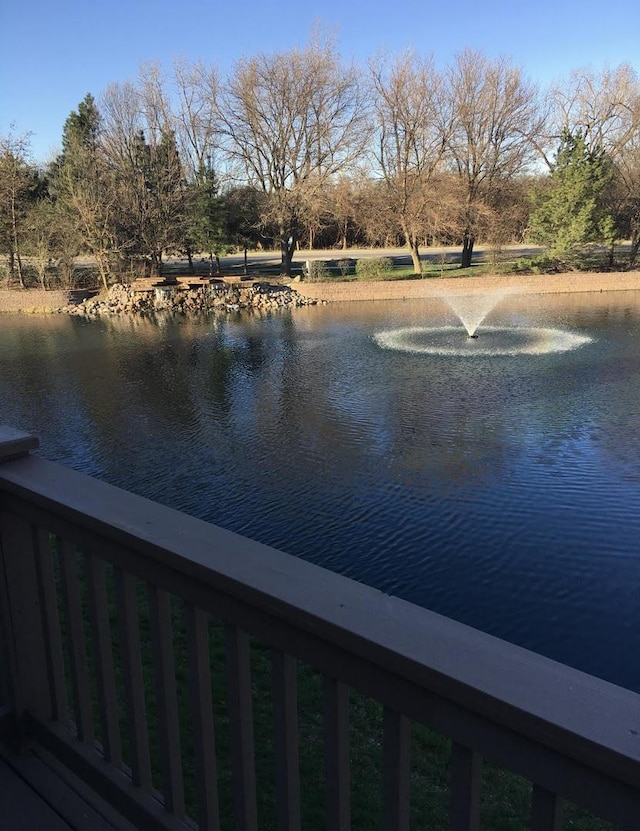 view of water feature