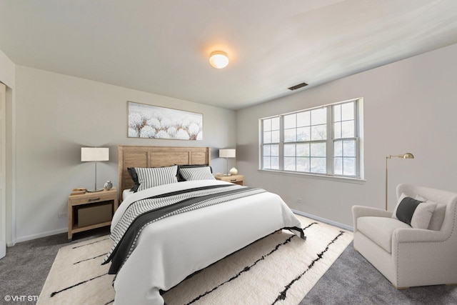 view of carpeted bedroom