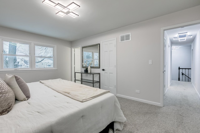 bedroom featuring carpet flooring